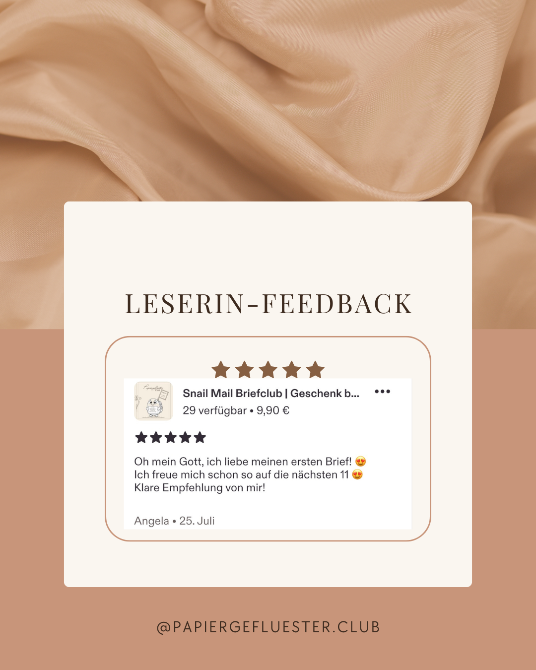 Feedback einer Abonnentin des Papiergeflüster Club